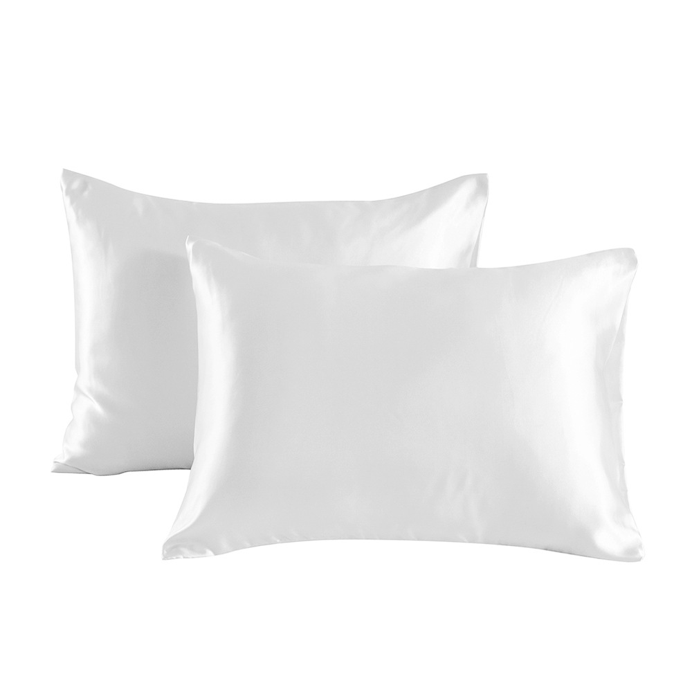 Cross-border imitation silk pillowcase pillowcase foreign trade solid color double-sided Sardin pillowcase United States Amazon generation