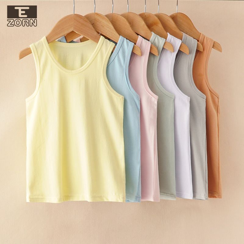 Summer girls' camisole children's cotton underwear undershirt candy boys' tops children's class A Wholesale