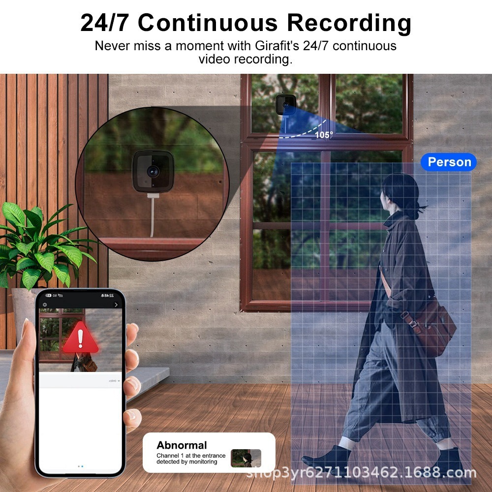 2025 New Cross-Border Wifi Intelligent Voice Intercom Window Hd Night Vision Security Camera