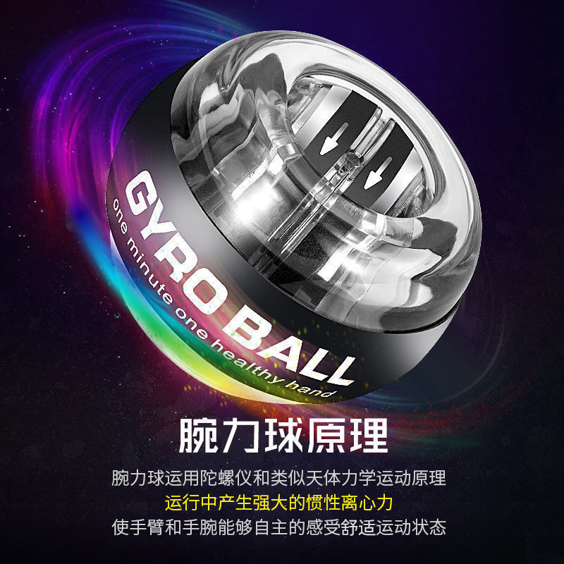 Wrist Ball Grip Ball Men's Professional Wrist Strength Trainer Hand Strength Arm Strength Flexible Exercise Decompression Metal Spiral Ball