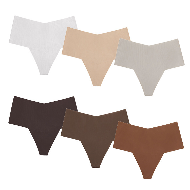 Customized cross-border European and American underwear Women's Ice Silk seamless printing one-piece Large size underwear cotton crotch briefs women