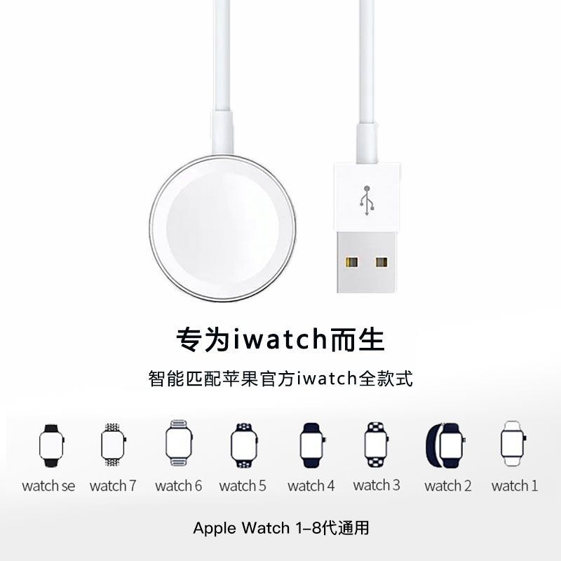 Беспроводное зарядное устройство Pfeida для Apple Watch магнитный зарядный кабель Type-C/USB интерфейс