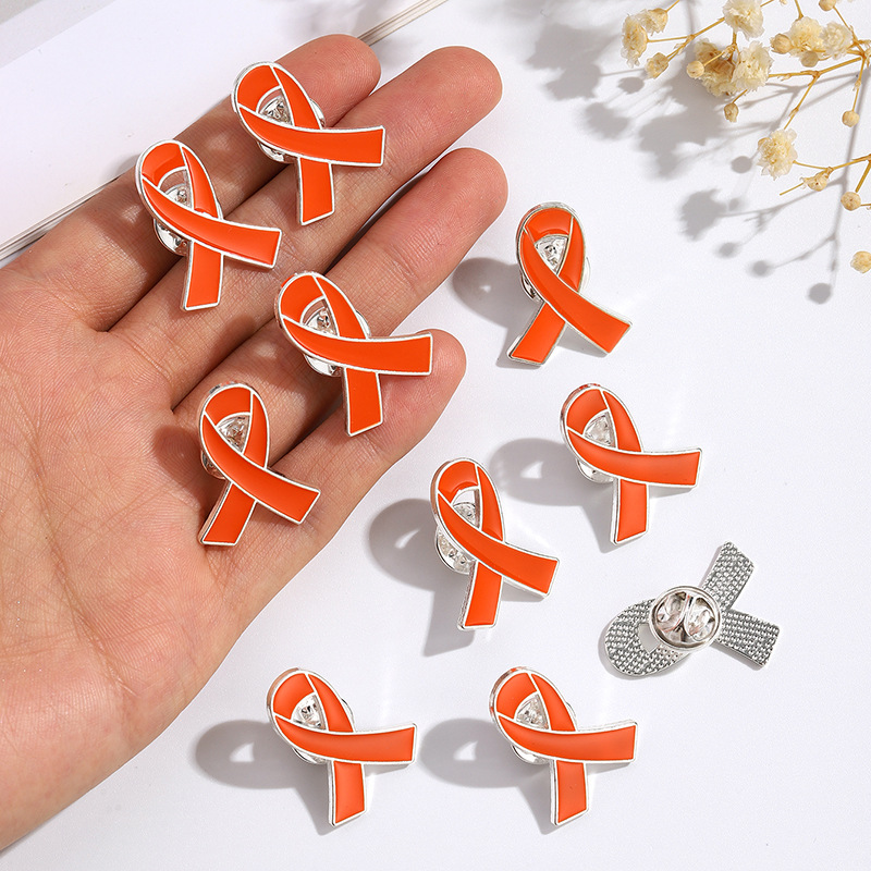 2024 new public welfare activities ribbon brooch marine protection concern mental health activities alloy badge accessories