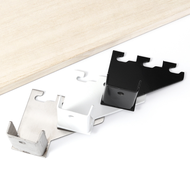 Stainless steel square tube hanging head black A- pillar left and right Support White Ladder column side hanging T-pillar 15*30 square tube buckle