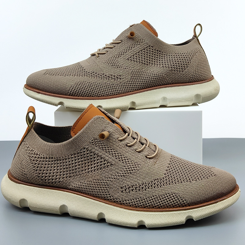 Autumn New Style Slip-On Men's Sports Shoes, Casual Men's Shoes, Breathable Fly-Knit Dad Shoes, Foreign Trade Coconut Shoes for Men, Spring