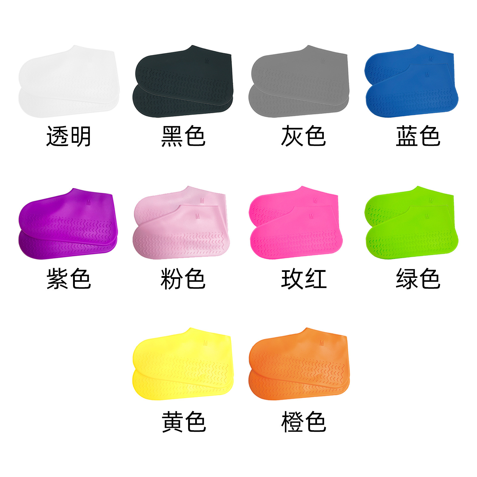 Factory Direct silicone shoe cover women's reusable high elastic outdoor waterproof non-slip mid-calf high rain shoe cover