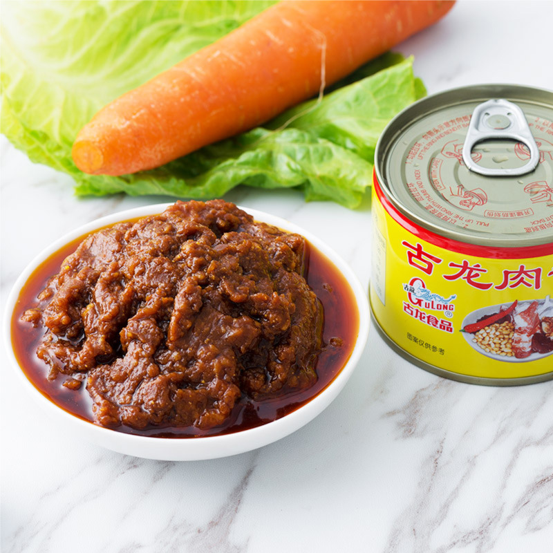 National Enterprise Cologne Mushroom Meat Sauce 180g Xiamen Specialty Ready-To-Eat Bibimbap Noodles Sauce Pasta Lunch Meat Instant Canned