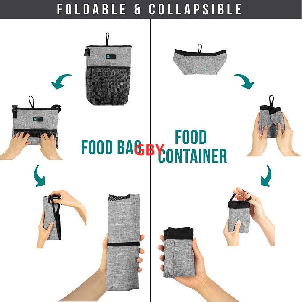 Customized Oxford cloth 2-piece set dog food bag Kettle bag multi-color pet snack storage bag pet training food bag