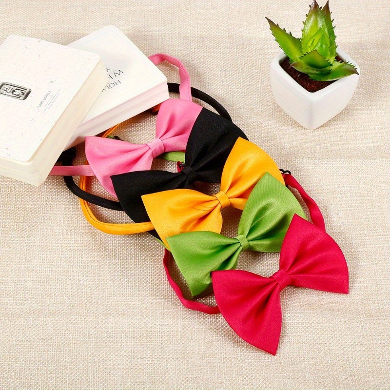 2026 New Cross-Border Dropshipping 50 Pieces of Various Pet Bows, Cute Polyester Cat and Dog Leashes