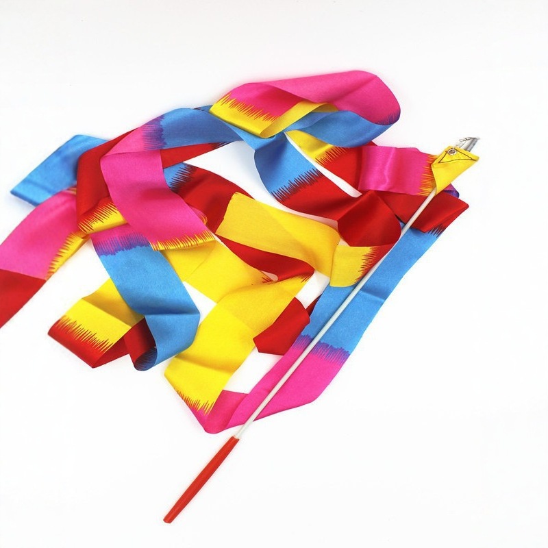 4m Gymnastics Ribbons Colorful Ribbons Adult Art Dance Performance Props Dancing Ribbons Children's Toy Streamers