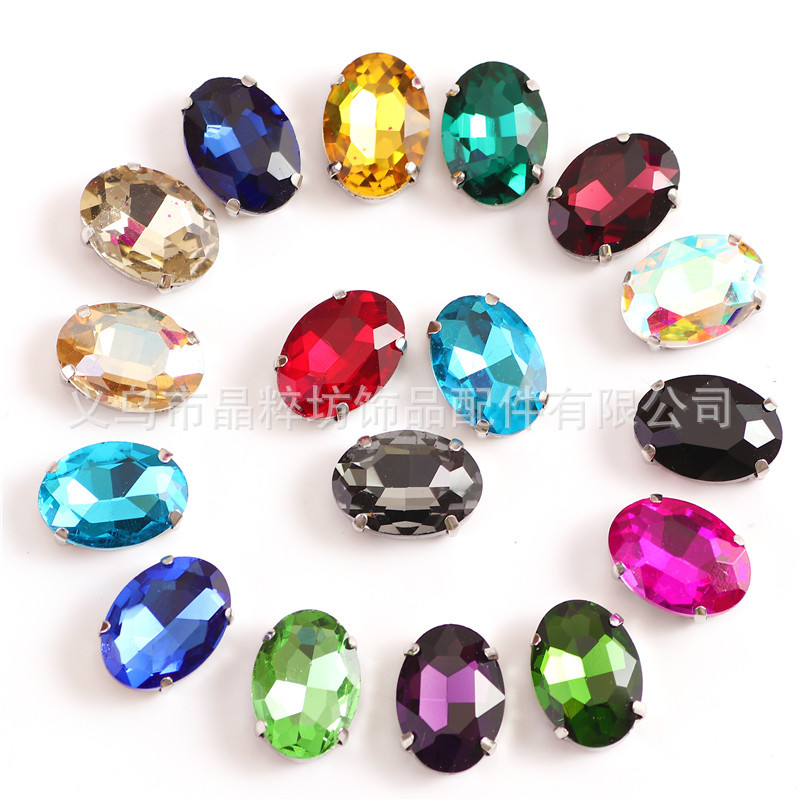 Овальное стекло с ручной вышивкой для свадебных платьев и аксессуаров