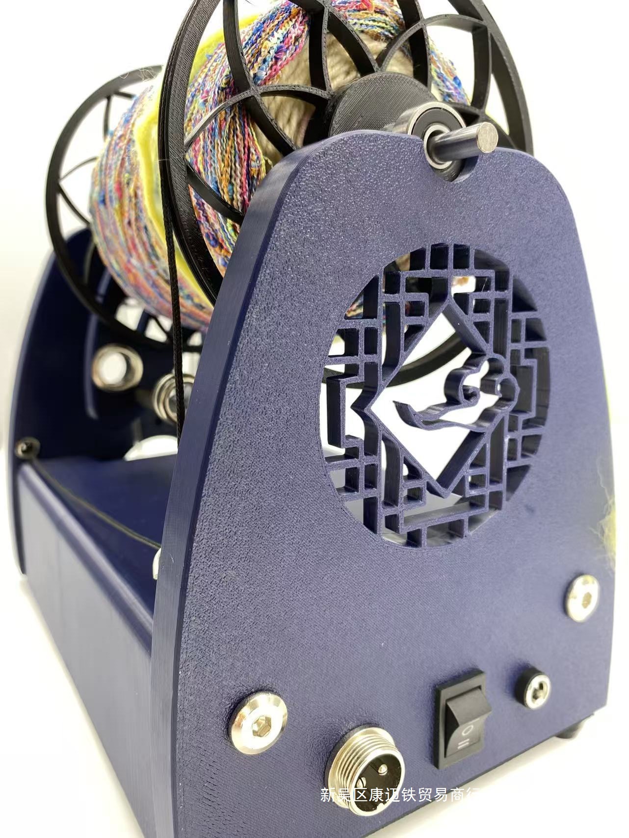 Электрическая прядильная машина Feishi Jiangnan версии большого прядильного колеса, темно-синий цвет