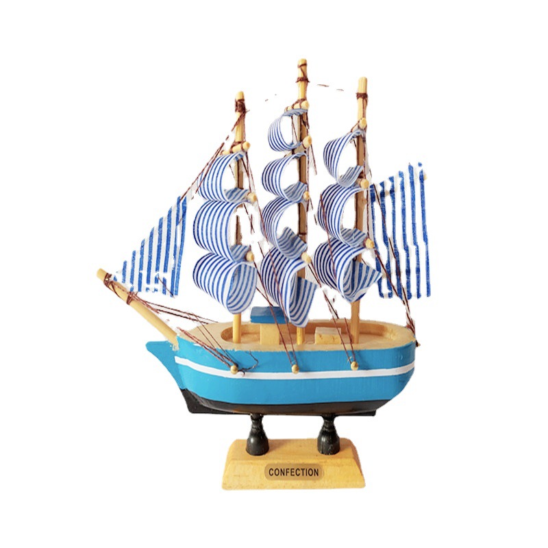 Mediterranean sailing model smooth sailing creative desktop decoration wooden plastic cake decoration crafts