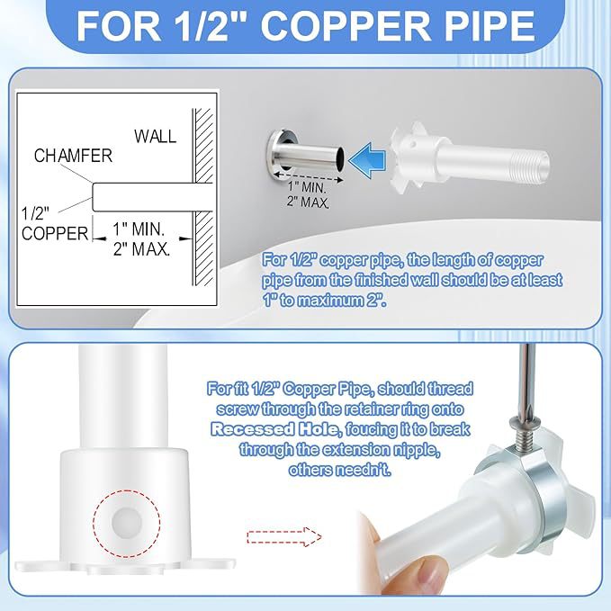 Four-In-One Bathtub Spout Adapter Bathtub Faucet Spout Adapter Slip into Copper