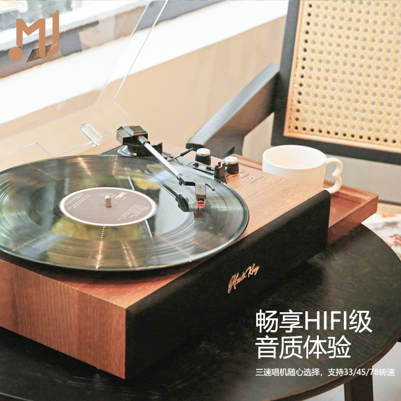 Integrated Vinyl Record Player Creative Birthday Gift Retro Bluetooth Speaker Ornaments Living Room Record Player Lp Art