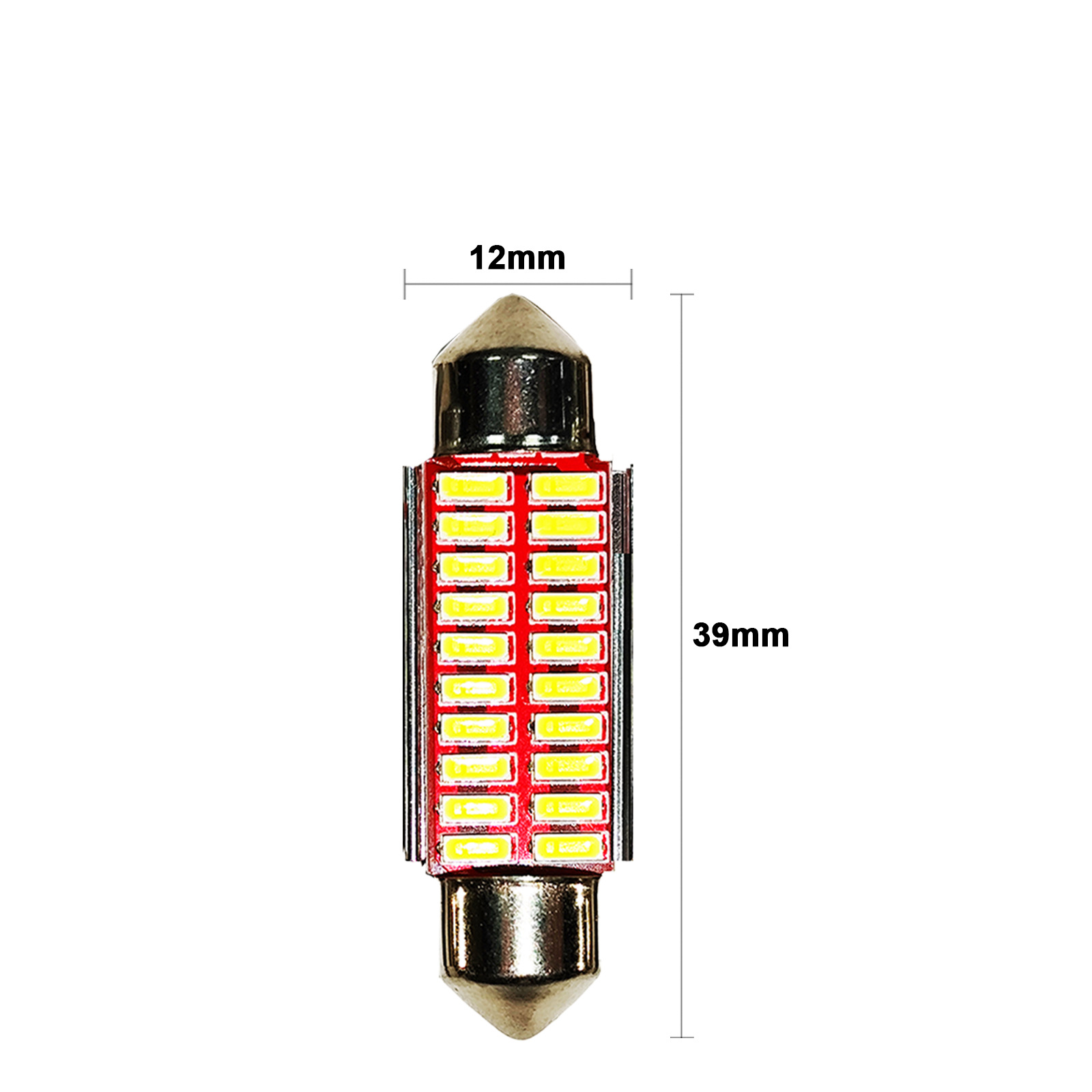 Car Led Roof Light Stepless Double Tip 4014 12/24Smd High Brightness Reading Light License Plate Light Trunk Light