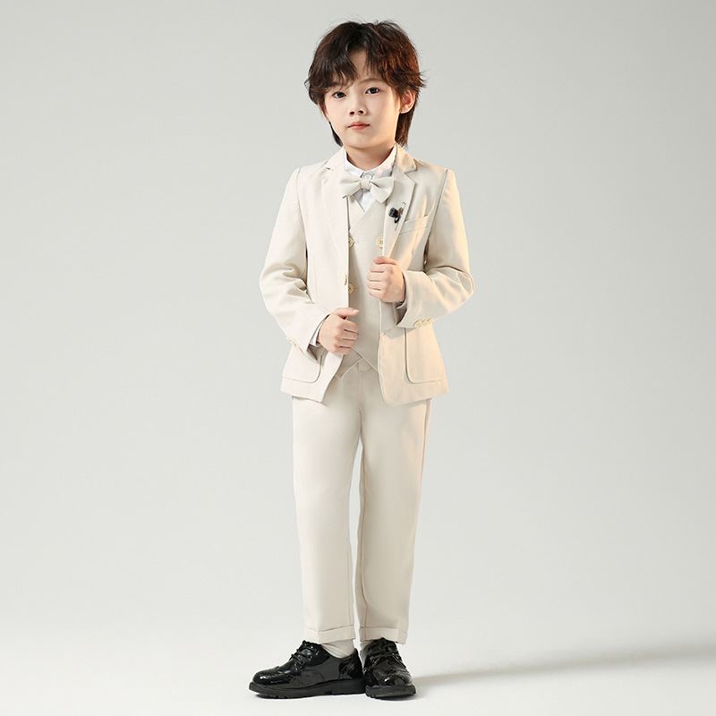 Cross-Border Boys' Suits and Dresses for Autumn and Winter New British Small Suits for Boys Piano Hosting Event Performance Suits
