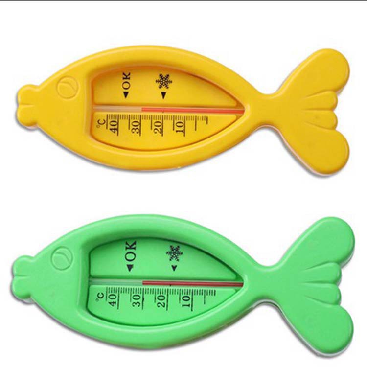 Cute Fish-Shaped Baby Bath Water Thermometer, Fish Thermometer, Dual-Use for Dry and Wet, Accurate Temperature Measurement