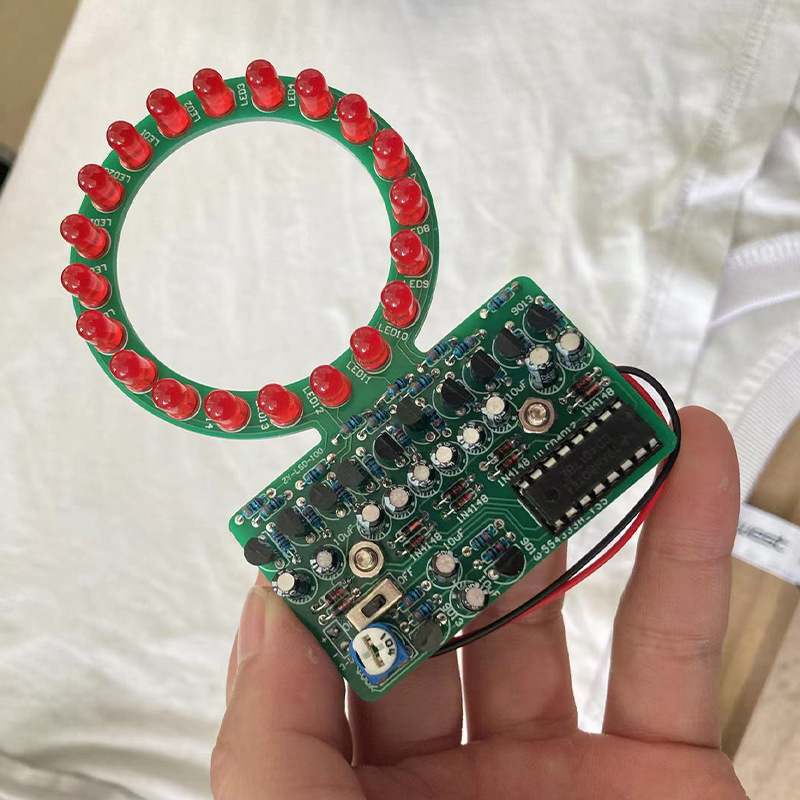 Gradient ring LED running light production kit electronic DIY parts 4017 welding training skills competition