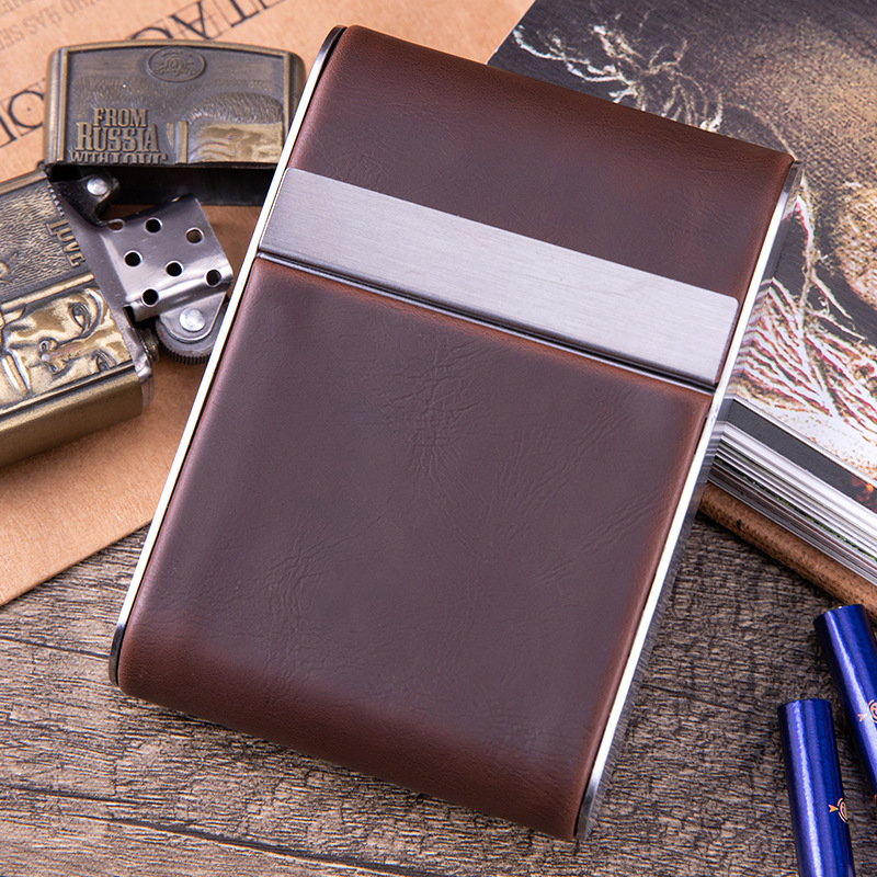 20-Pack Cigarette Box Vertical Style Creative Stylish New Business Gift 302 Stainless Steel Medium Cigarette Pack Cigarette Box