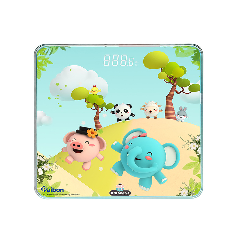 Wholesale and zero dual-business Qiqi and Nuna new home electronic scale anime IP body health scale rechargeable body scale