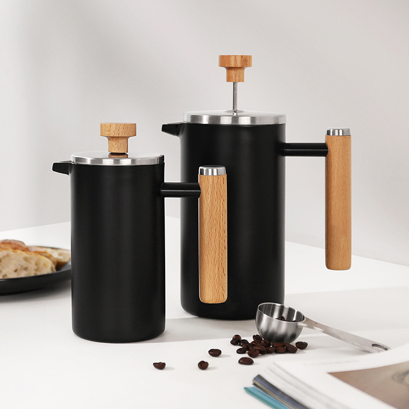 Френч-пресса из нержавеющей стали 304, набор для ручного заваривания кофе, двойной изолированный набор для чая