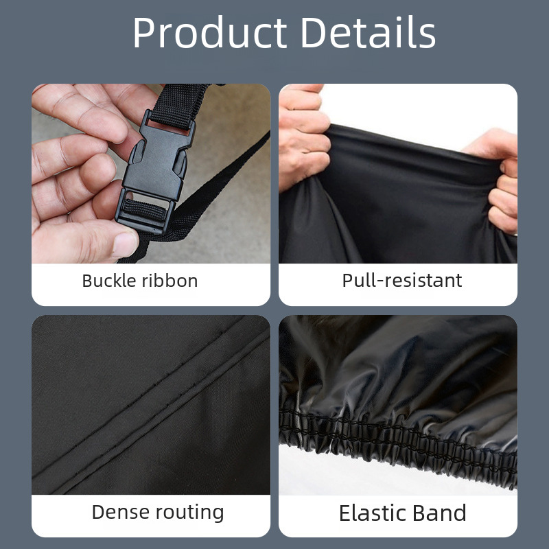 Cross-border foreign trade black motorcycle car cover Four Seasons General rainproof dustproof electric bicycle cover