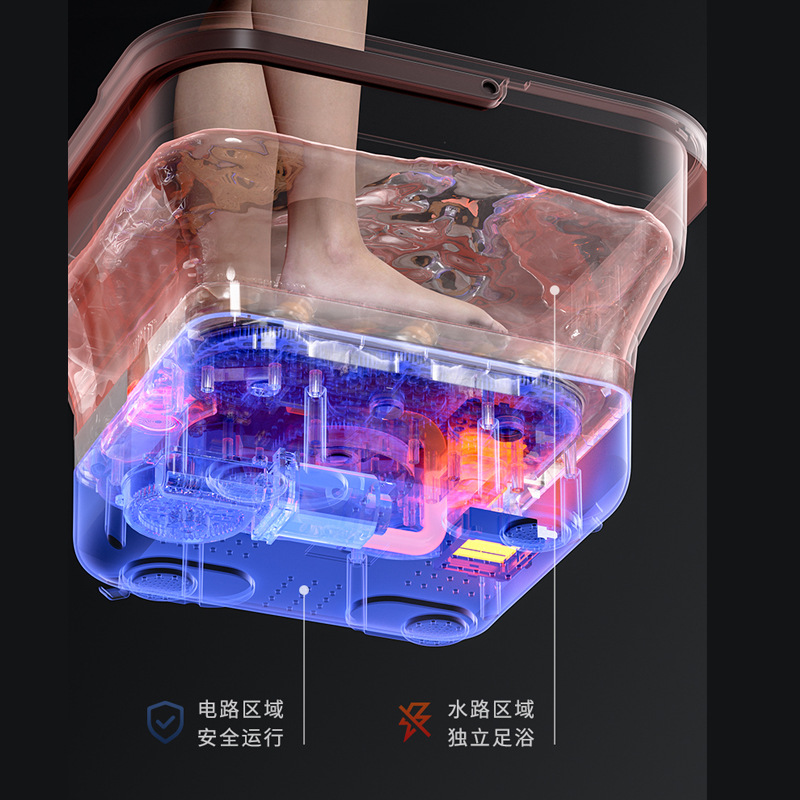 Chigo Foldable Foot Bath Bucket Fully Automatic Massage Foot Bath Appliance Fully Automatic Heating Constant Temperature Foot Bath Bucket