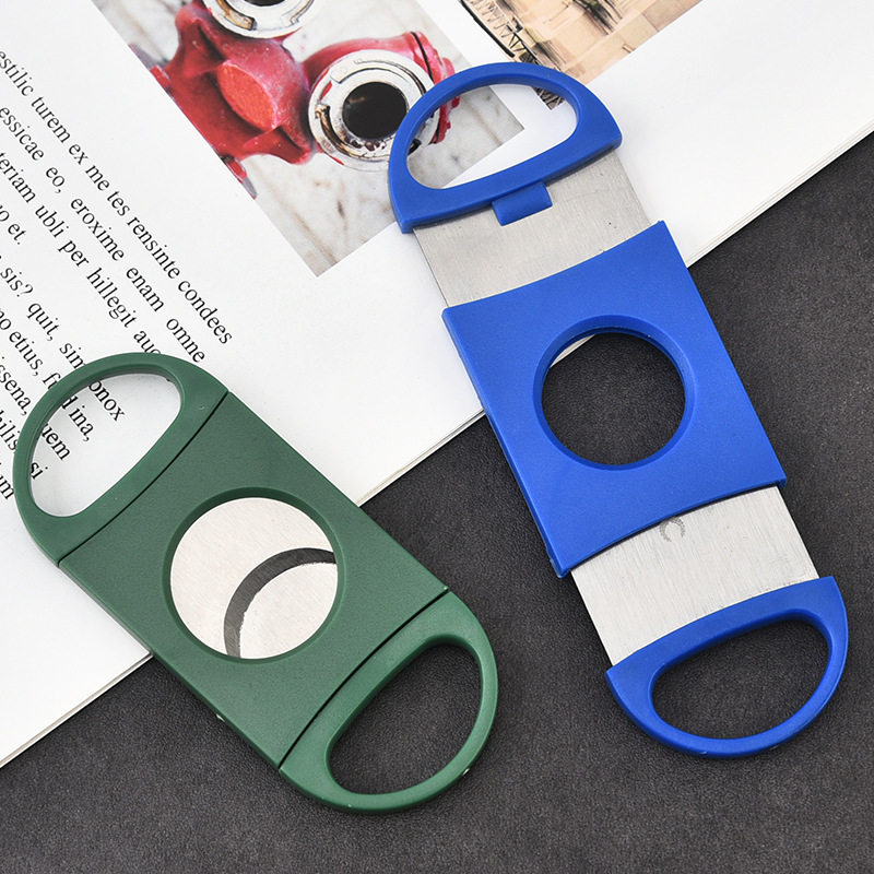 Stainless steel Cigar scissors portable double Blade V-shaped Cigar scissors round wide caliber smoking set cutter wholesale