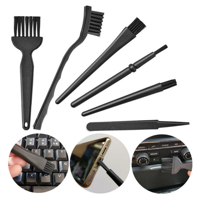 Anti-static BrUsh IndUstrial CircUit Board Cleaning Black Anti-static ESD Crank ToothbrUsh-shaped U-shaped RoUnd Handle BrUsh