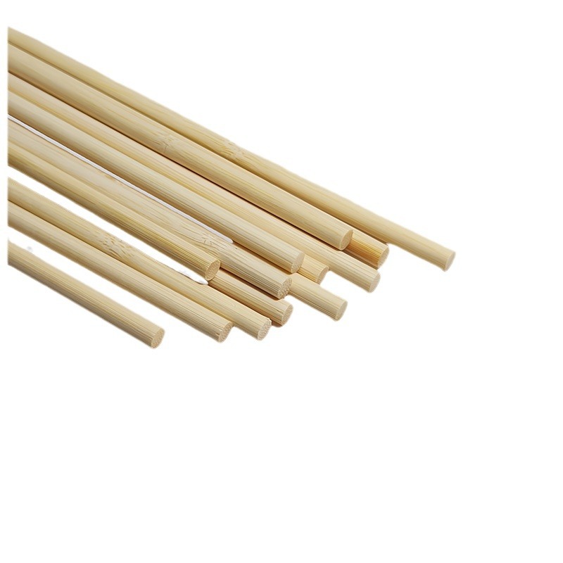 6mm Bamboo Stick Bamboo Round Stick Antique Lantern Portable Rod Tassel Hole Wooden Stick Handmade Model Material Crafts Accessories