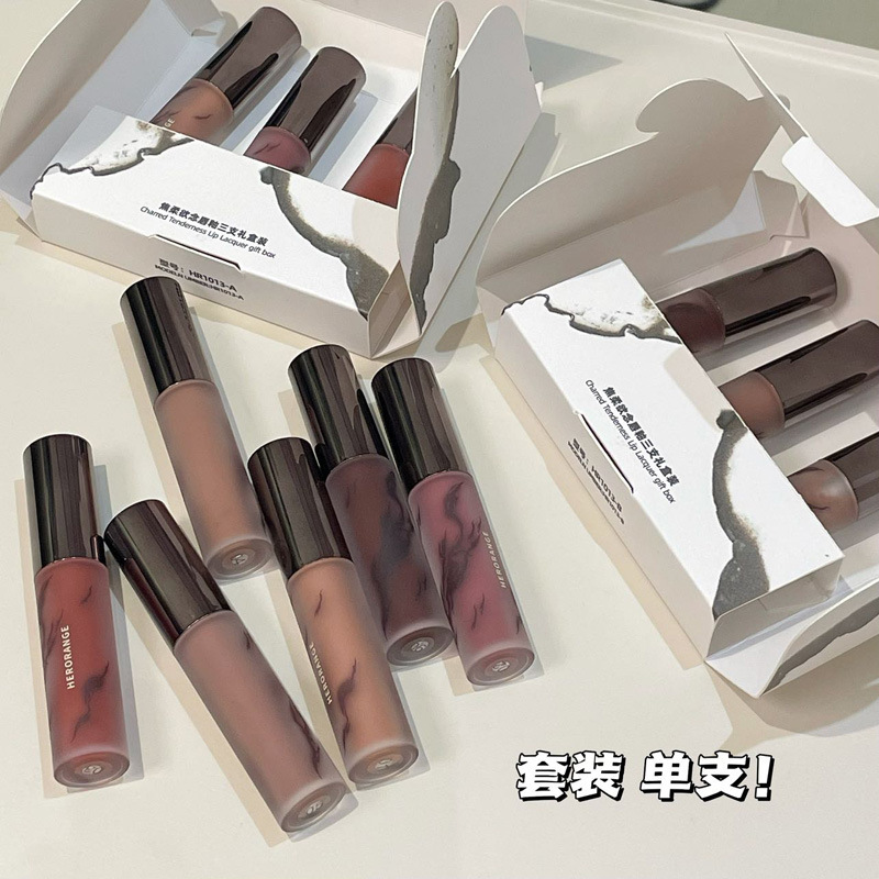 Матовая губная глазурь Herorange с мягким и интенсивным оттенком, увлажняющая губная помада с длительным цветом, набор губных помад для женщин