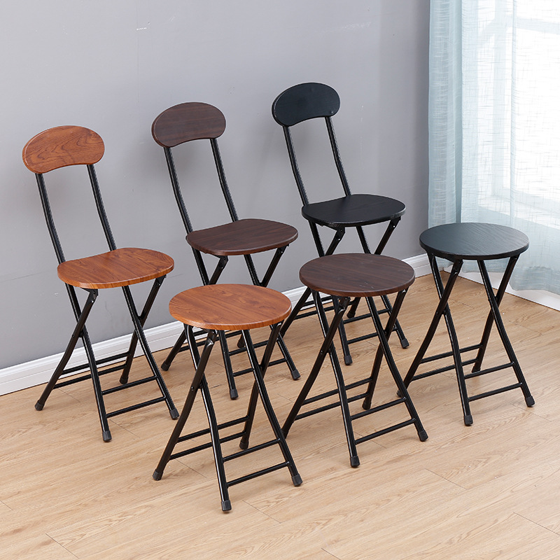 Backrest Chair Training Chair Student Dormitory Simple Portable Computer Chair Folding Compact Strong Occupying Small