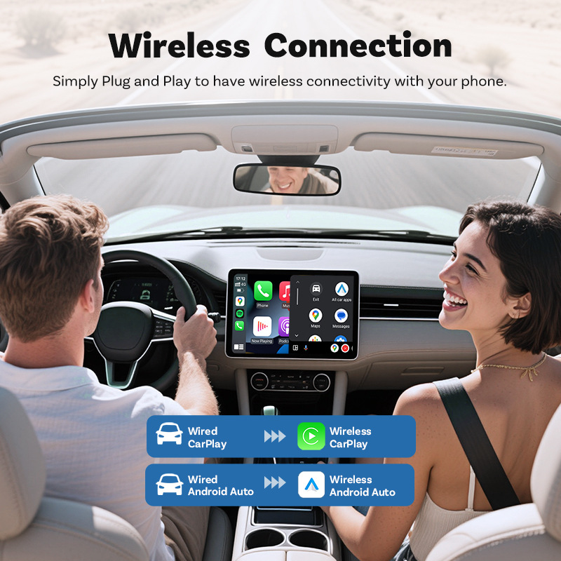 Ottocast Mini Cube Wireless Carplay Adapter Android Auto Car-Machine Interconnection Box