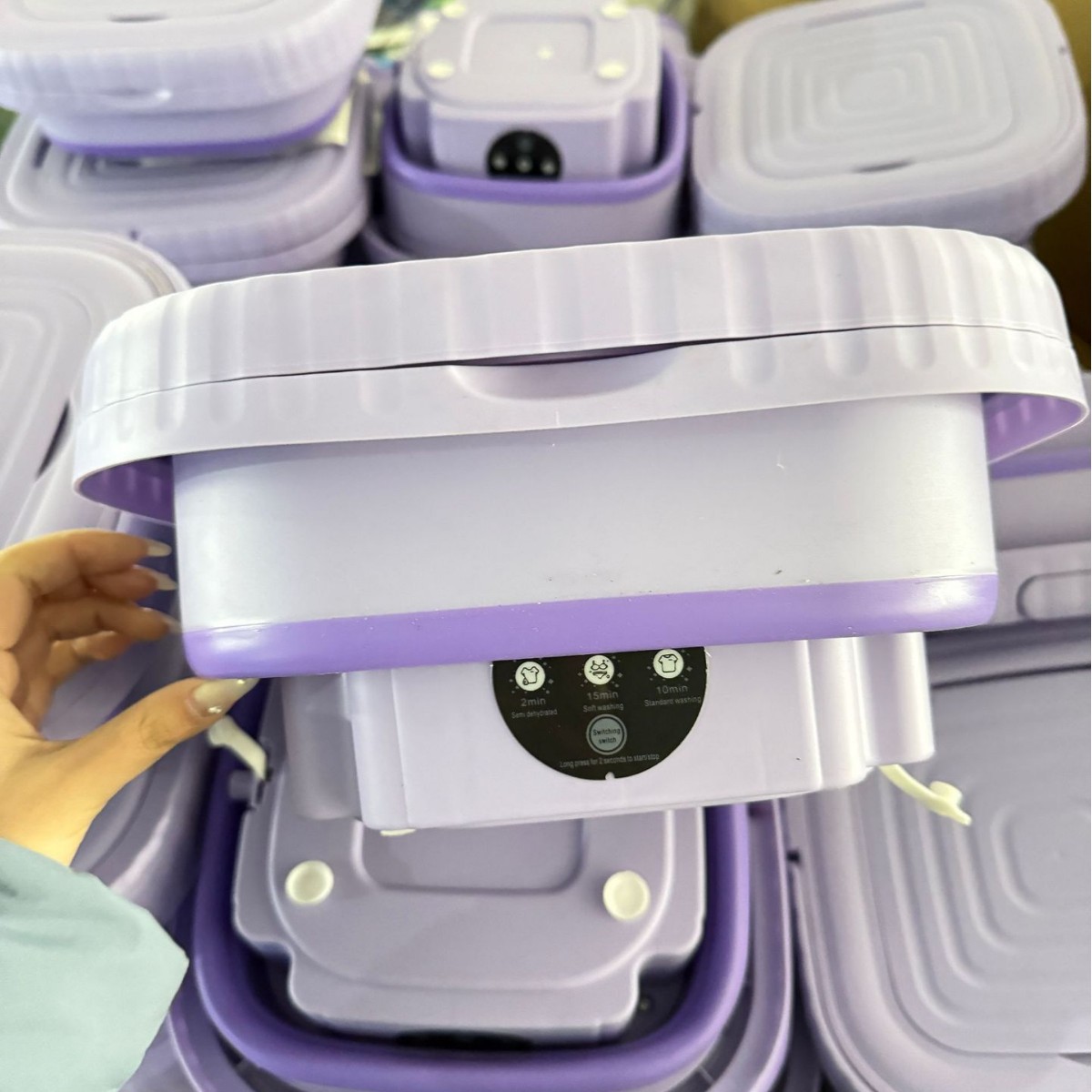 Household Mini Folding Washing Machine Small Underwear Cleaning Machine Baby Portable Dehydration Dormitory