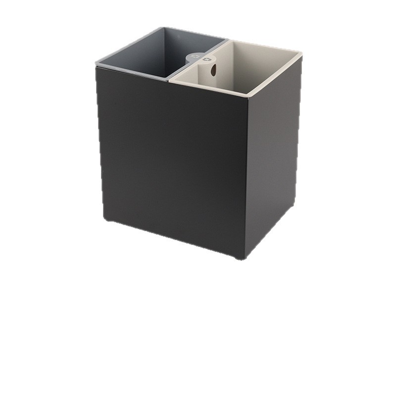 Open-Top Square Trash Can for Kitchen, Outdoor, Sorting Waste, Kindergarten, Hotel, Hallway, Dual Sorting