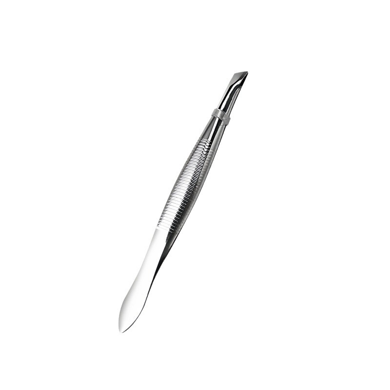 Stainless Steel Eyebrow Clip Flat Mouth Oblique Mouth Eyebrow Clip Eyebrow Trimming Clip Beauty Tool Eyebrow Plucking Tweezers Makeup Tool