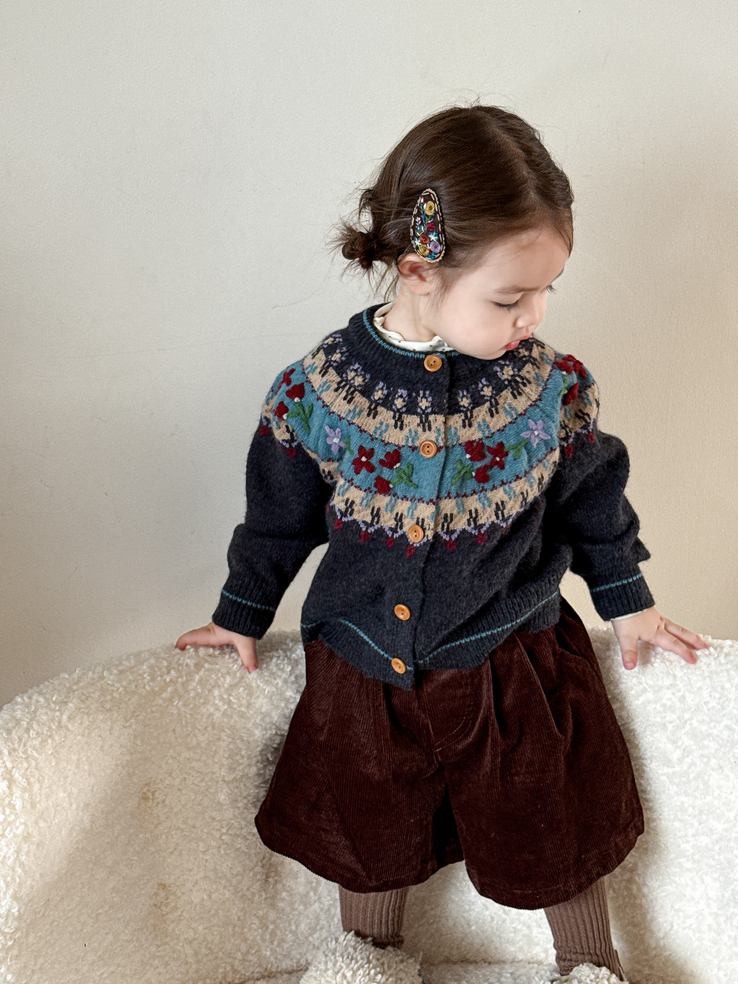 Children's Clothing for Girls, Sweater Jacket for Autumn 2025, Stylish and Super Cute, Knitted Cardigan for Kids, Baby Girl Clothes