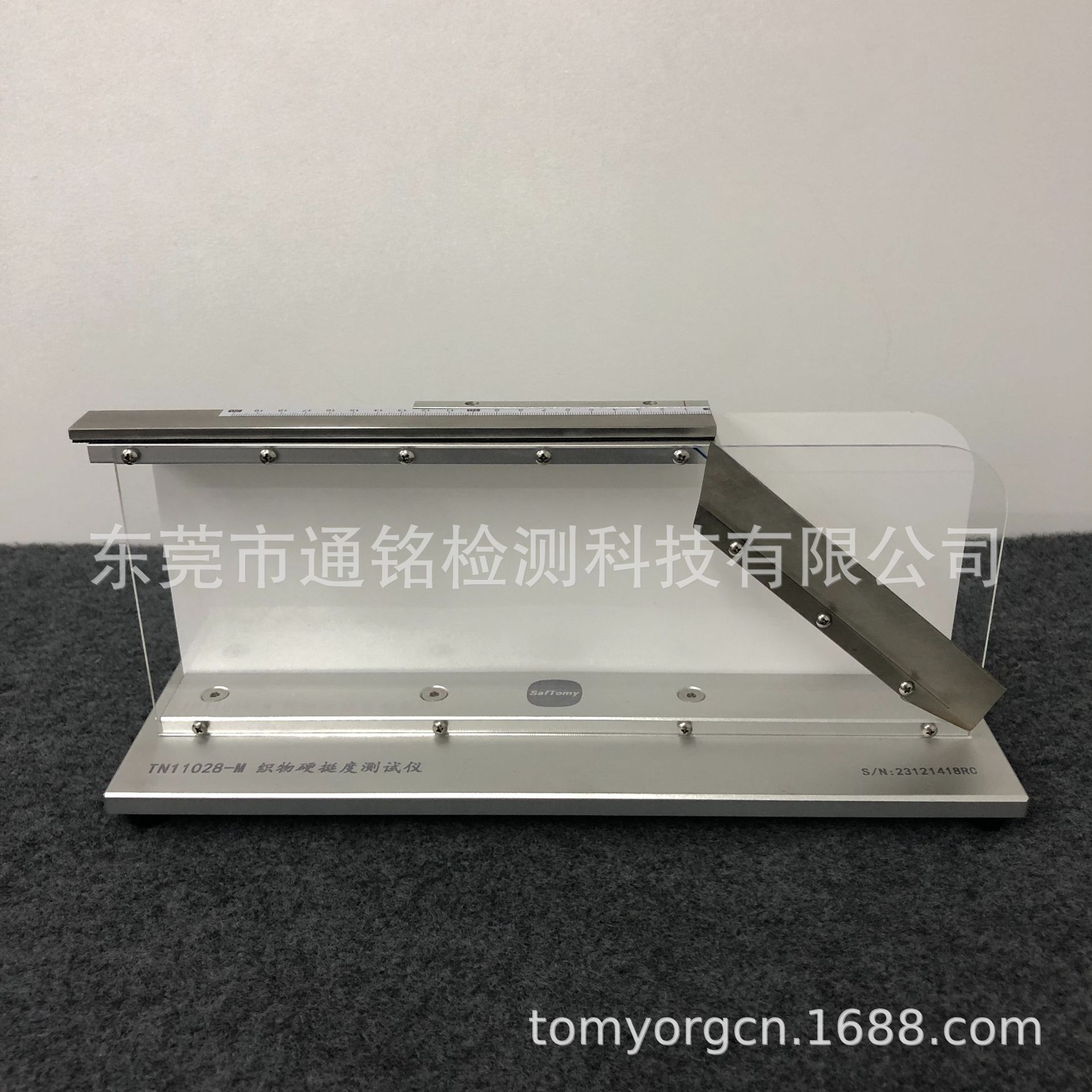 Тестер жесткости ткани длины изгиба Gb/T18318 тест на изгиб жесткости Astmd1388 регулируемый