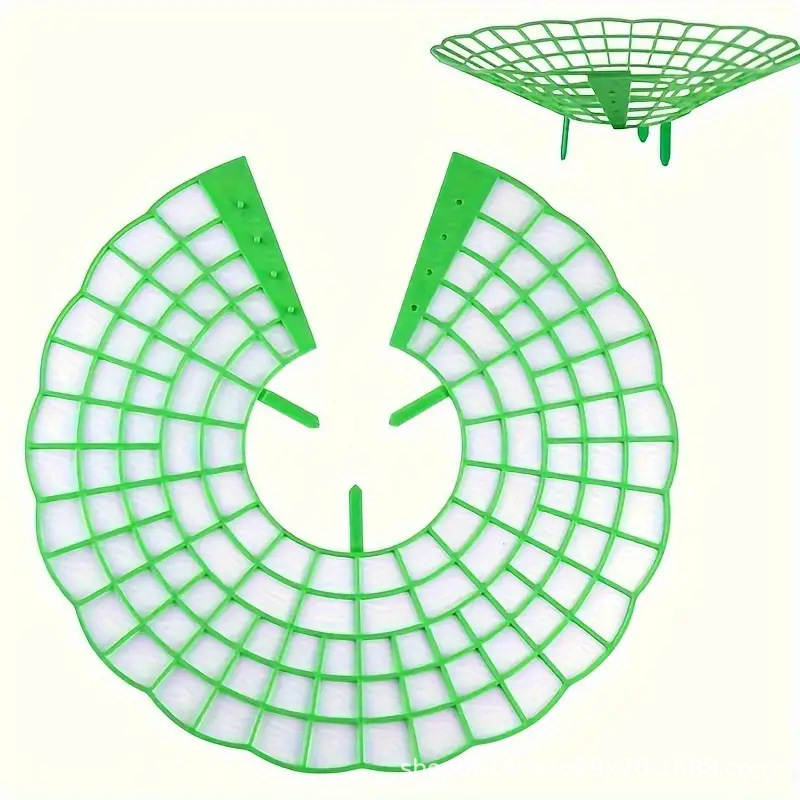 Green strawberry planting rack with 3 sturdy legs-PVC plant support cage, resistant to mildew and rot