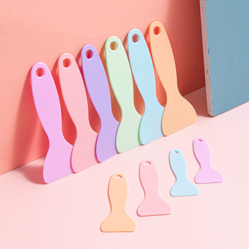 Macaron diy hand account small tweezers gu card stickers Diamond painting fire paint wax curved head plastic tweezers wholesale