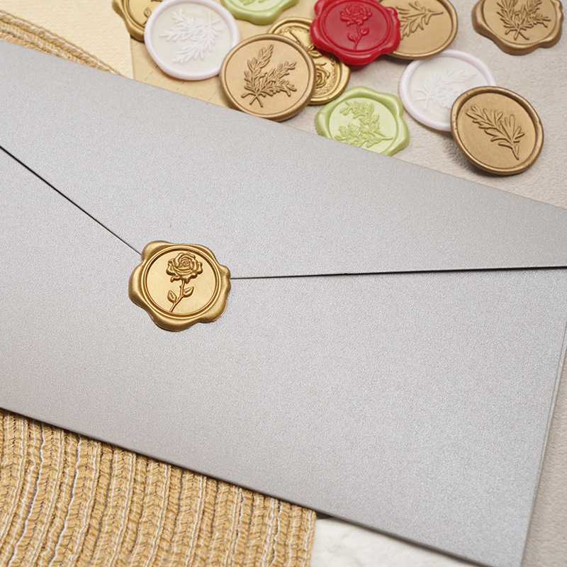 Sealing Wax Stamp Embossed Wax Seal Coin Wax Sticker Wedding Invitation Retro Decoration Self-Adhesive Envelope Seal Sticker