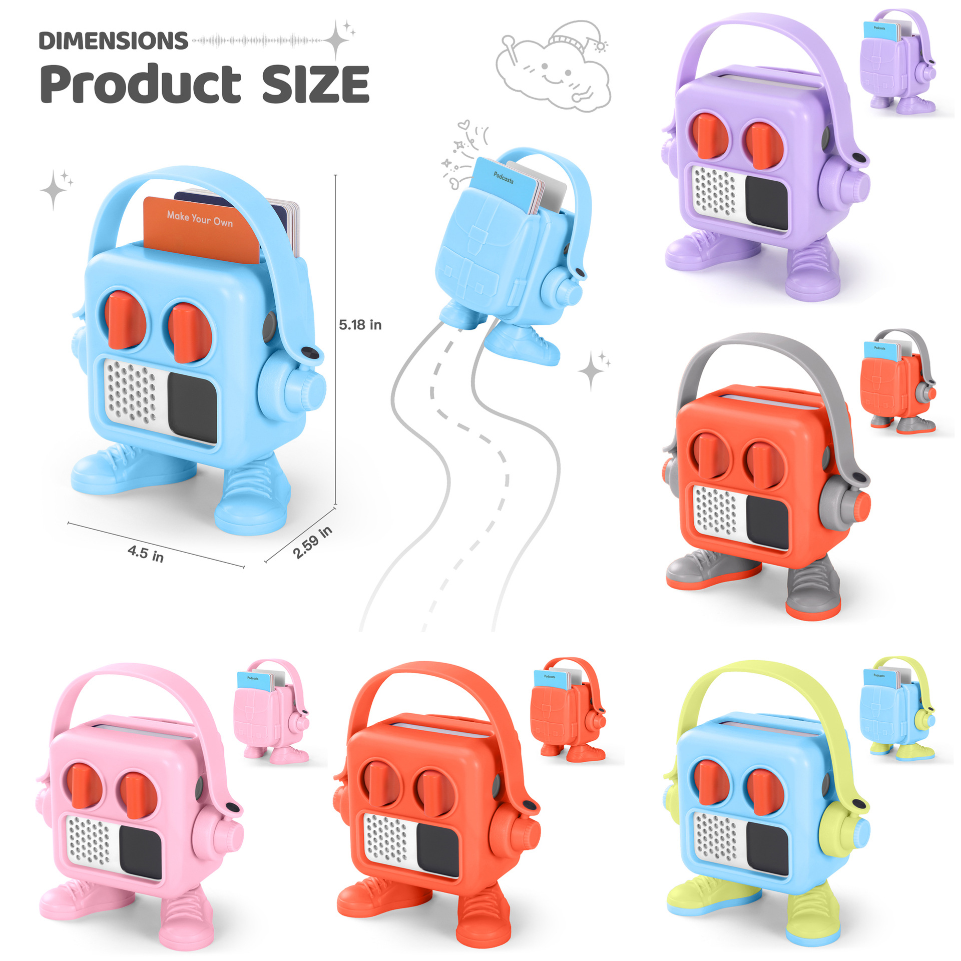 Подходит для Yoto Story, музыкальная карта, хранилище для музыкального плеера, настольная подставка, деревянная подставка для детей, украшения