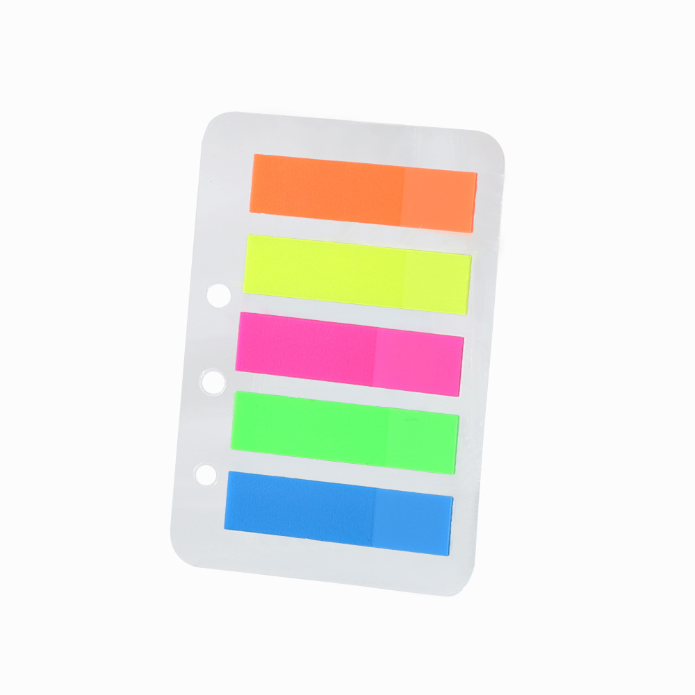 Color PET Fluorescent Post-it Notes N times Student Office Marker Bookmark Indication Note Paste Index Paste Wholesale