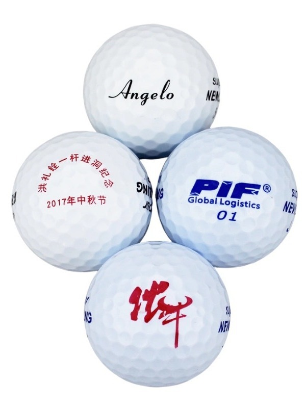 Golf ball custom printed logo pattern company printed ball birthday gift one hole in memory custom golf ball