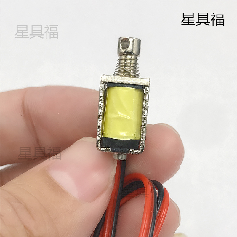 Микро электромагнит постоянного тока, толкающий и тянущий электромагнит, ход