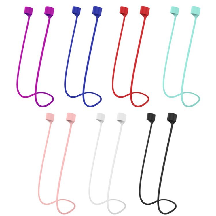Cross Border in stock Hot Sale Suitable for Apple Airpods Bluetooth Headset Anti-lost Rope 70cm Silicone Headset Lanyard