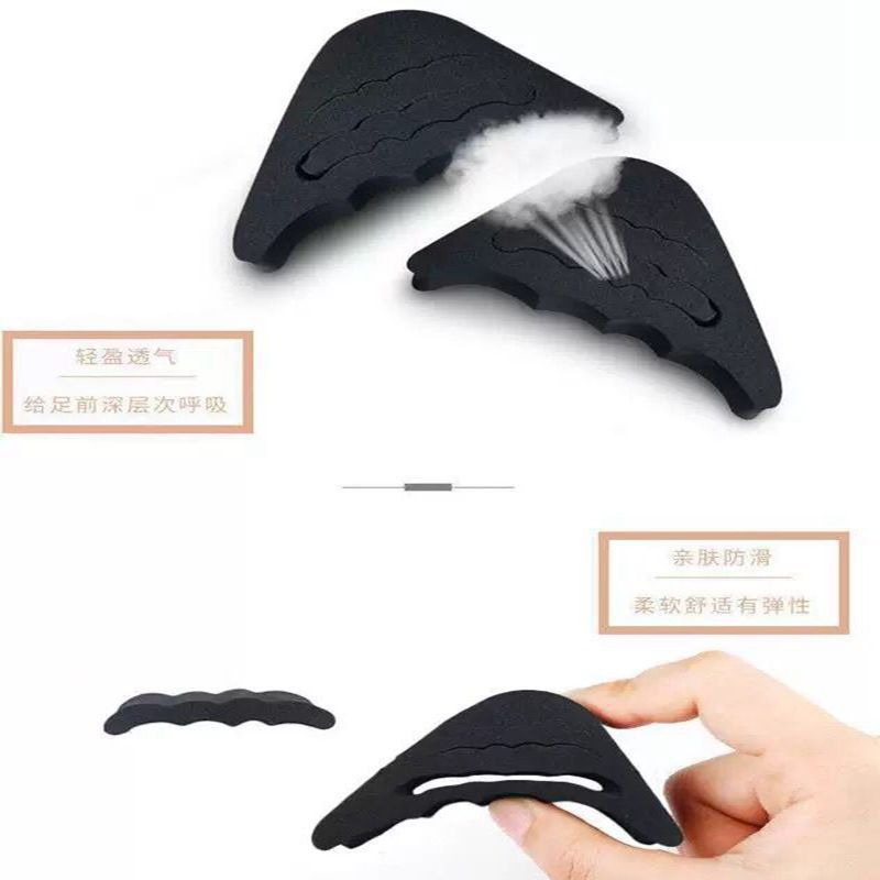 Toe Plug Adjustment Size Anti-Pain Forefoot Pad Women's Pointed Toe Shoes Half Pad High Heels Filled Non-Slip Soft and Thickeneded