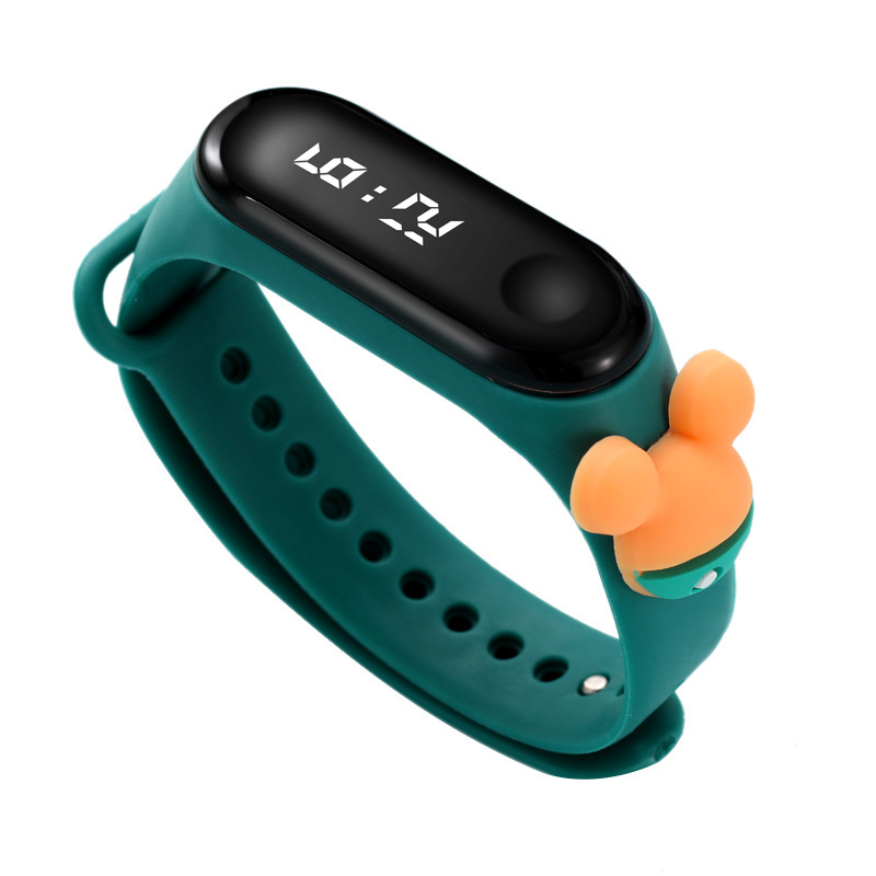 Spot Wholesale Waterproof Cartoon Doll White Light Touch Led Digital Watch Student Sports Doll Bracelet Gift