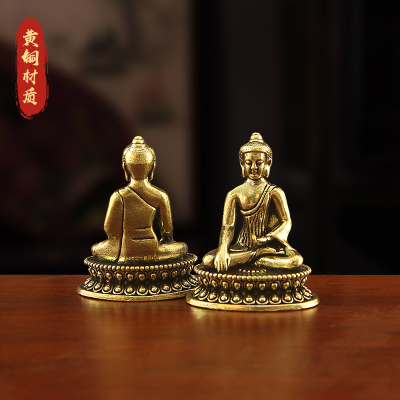 Antique Pharmacist Buddha Statues Ornaments Xizang Guanyin Pocket Buddha Creative Retro Literary Play Mini Buddha Hall Sold Ornaments